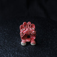 Red mini Wamao 瓦猫 - Incense holder