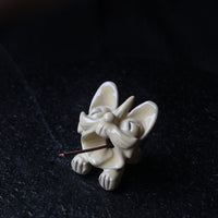 Creamy White mini Wamao 瓦猫 - Incense holder