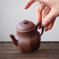 Liu Fang Tian Di Fang Yuan 六方天地方圆 - Yixing teapot in Zini purple clay