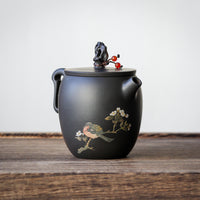 Jianshui Teapot - Robin and Cherry blossoms 知更鸟, 樱花