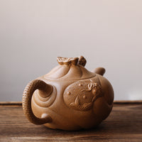 Fish Becoming Dragon 鱼化龙 - Yixing Teapot, Duanni Yellow Clay