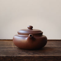 Fanggu 仿古 - Mini Yixing in Zini Purple Clay - Eastern Leaves