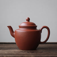 Gongdenghu 宫灯壶 - Yixing Teapot, Zhuni red clay - Eastern Leaves