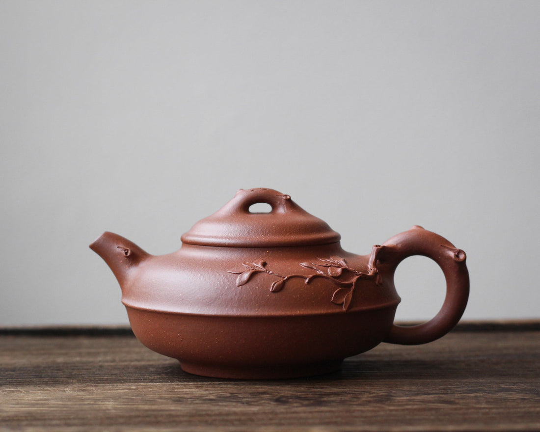 Hehuan Blossom 合欢 - Yixing Teapot, Qingshuini purple clay - Eastern Leaves