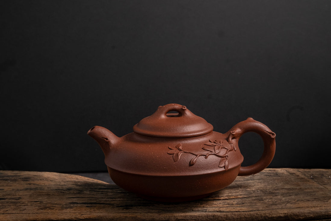 Hehuan Blossom 合欢 - Yixing Teapot, Qingshuini purple clay - Eastern Leaves