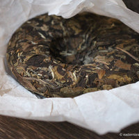white tea presse cake yueguangbai moonlight from Yunnan, Nannuo, China, loose-leaf for gongfucha, leaf detail