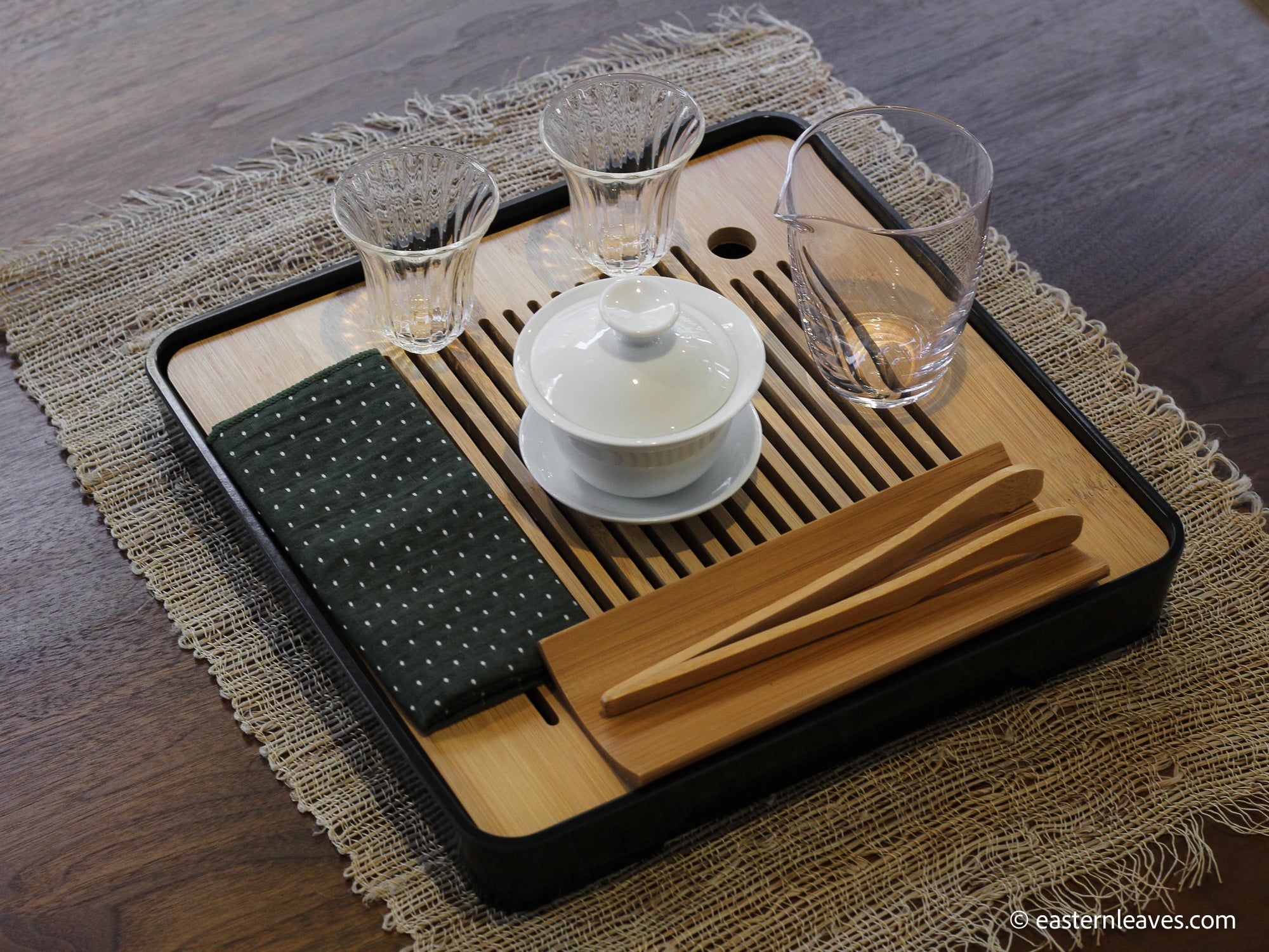 Handmade Wood Fired online Korean Dumbung Buncheong Teacup with Bamboo Leaf Pattern, Gong Fu Cha, Tea Ceremony