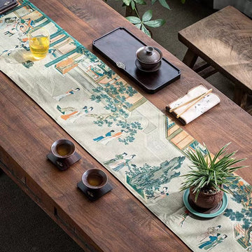 Table runner - Chinese Paintings - Eastern Leaves