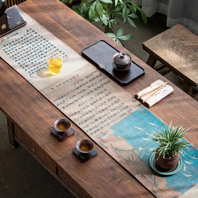 Table runner - Chinese Paintings – Eastern Leaves