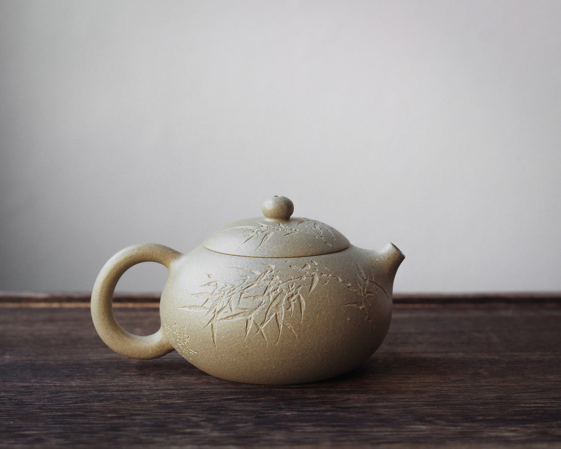 Bian Xishi 扁西施 - Yixing Teapot, Benshan Luni green clay