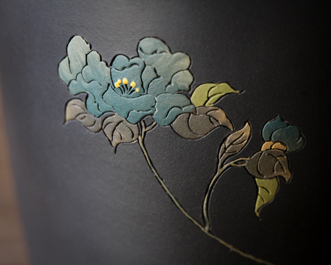 Jianshui Teapot - Green Camelia 绿茶花