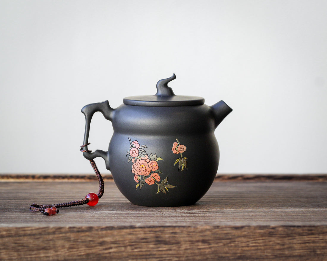 Jianshui Teapot - Pink Camelia 粉茶花