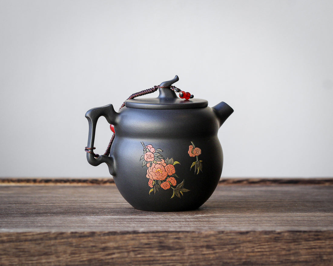 Jianshui Teapot - Pink Camelia 粉茶花