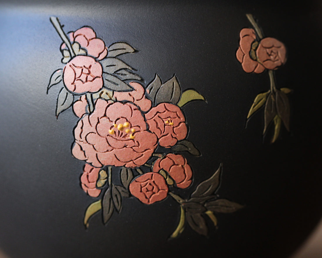 Jianshui Teapot - Pink Camelia 粉茶花