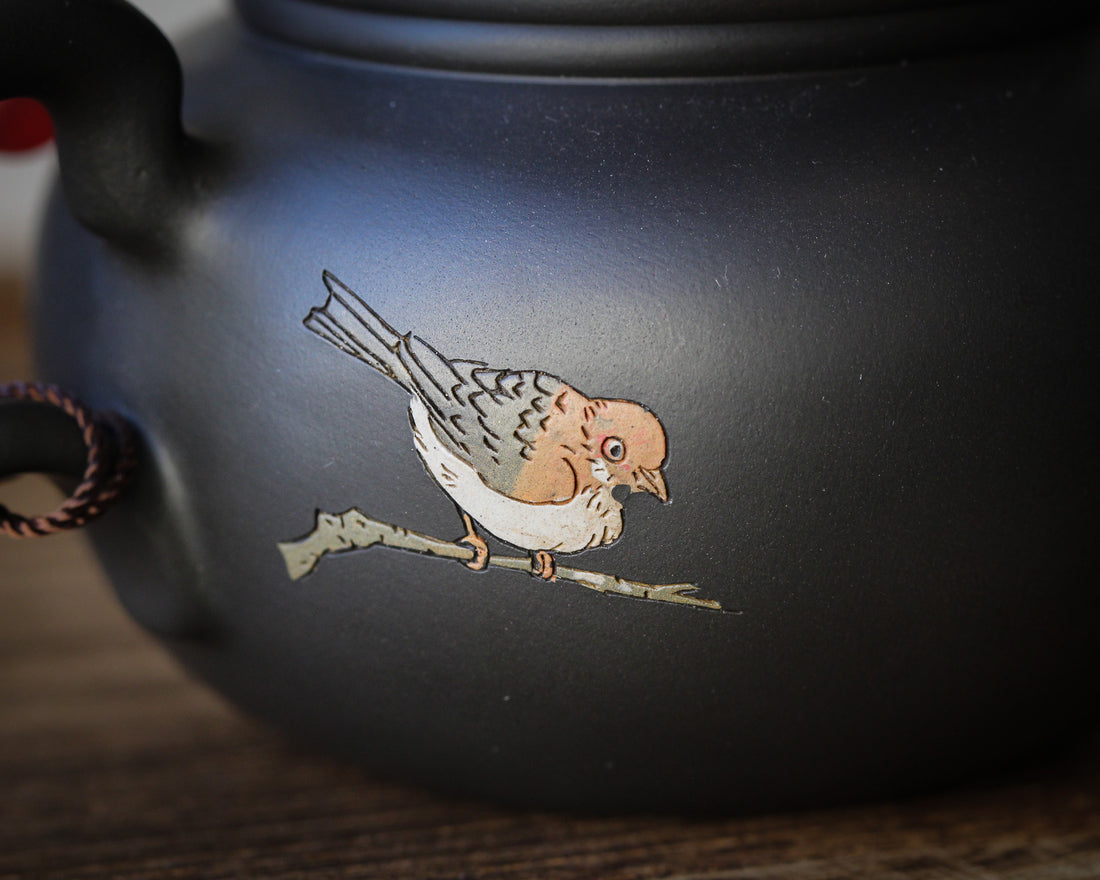 Jianshui Teapot - Red Sparrow 麻雀