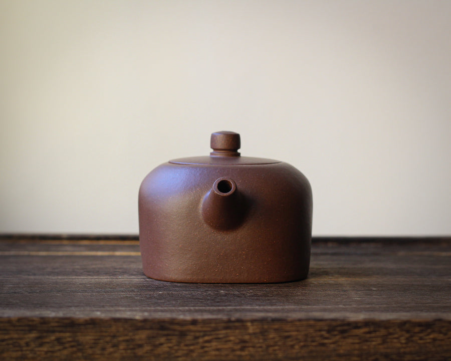 Small Tian Di Fang Yuan 天地方圆 - Yixing teapot, Zini purple clay