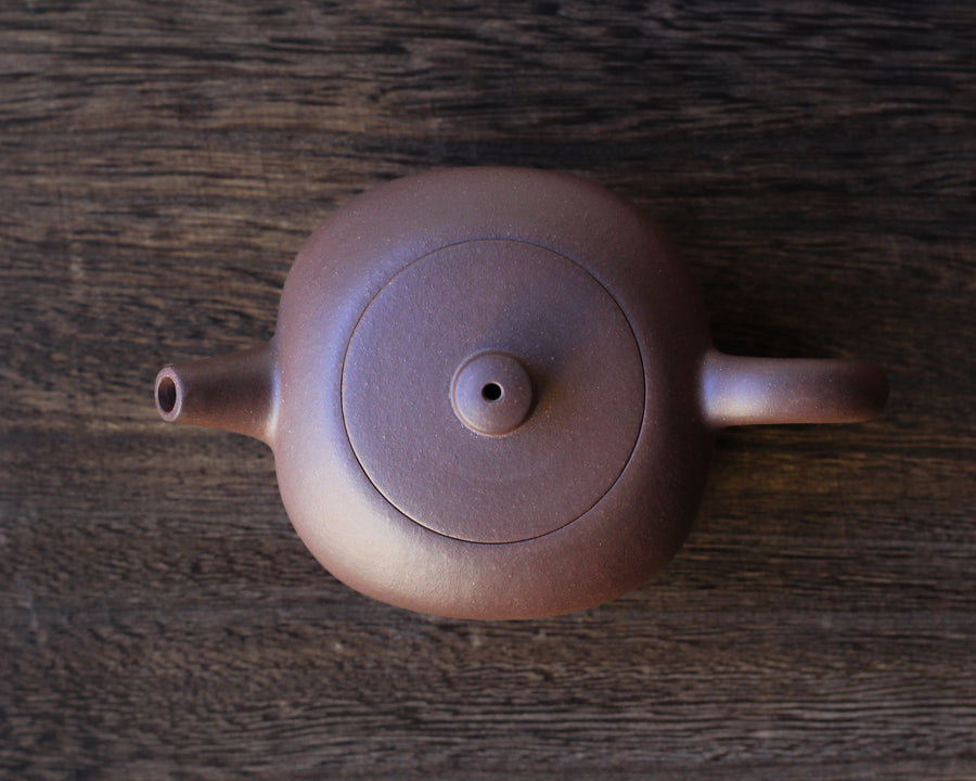 Small Tian Di Fang Yuan 天地方圆 - Yixing teapot, Zini purple clay