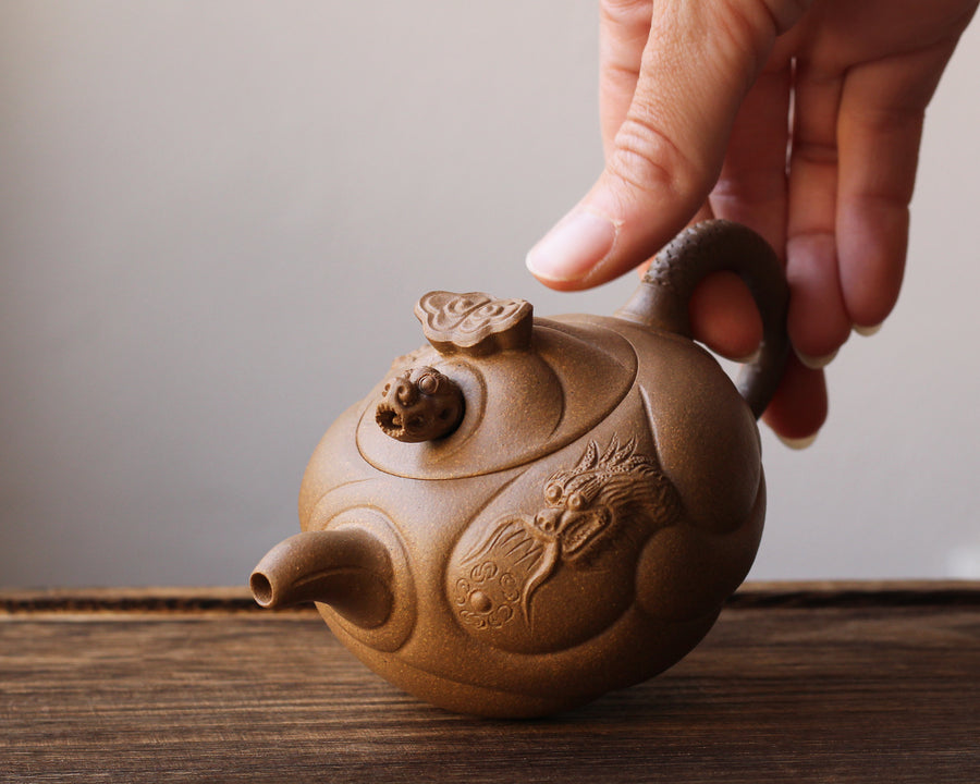 Fish Becoming Dragon 鱼化龙 - Yixing Teapot, Duanni Yellow Clay