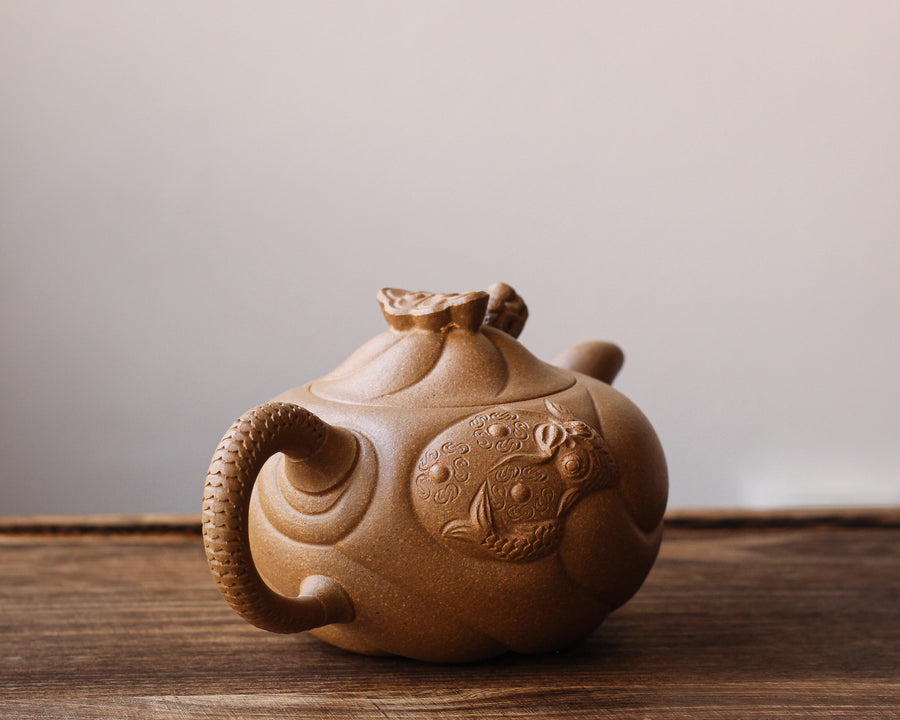 Fish Becoming Dragon 鱼化龙 - Yixing Teapot, Duanni Yellow Clay