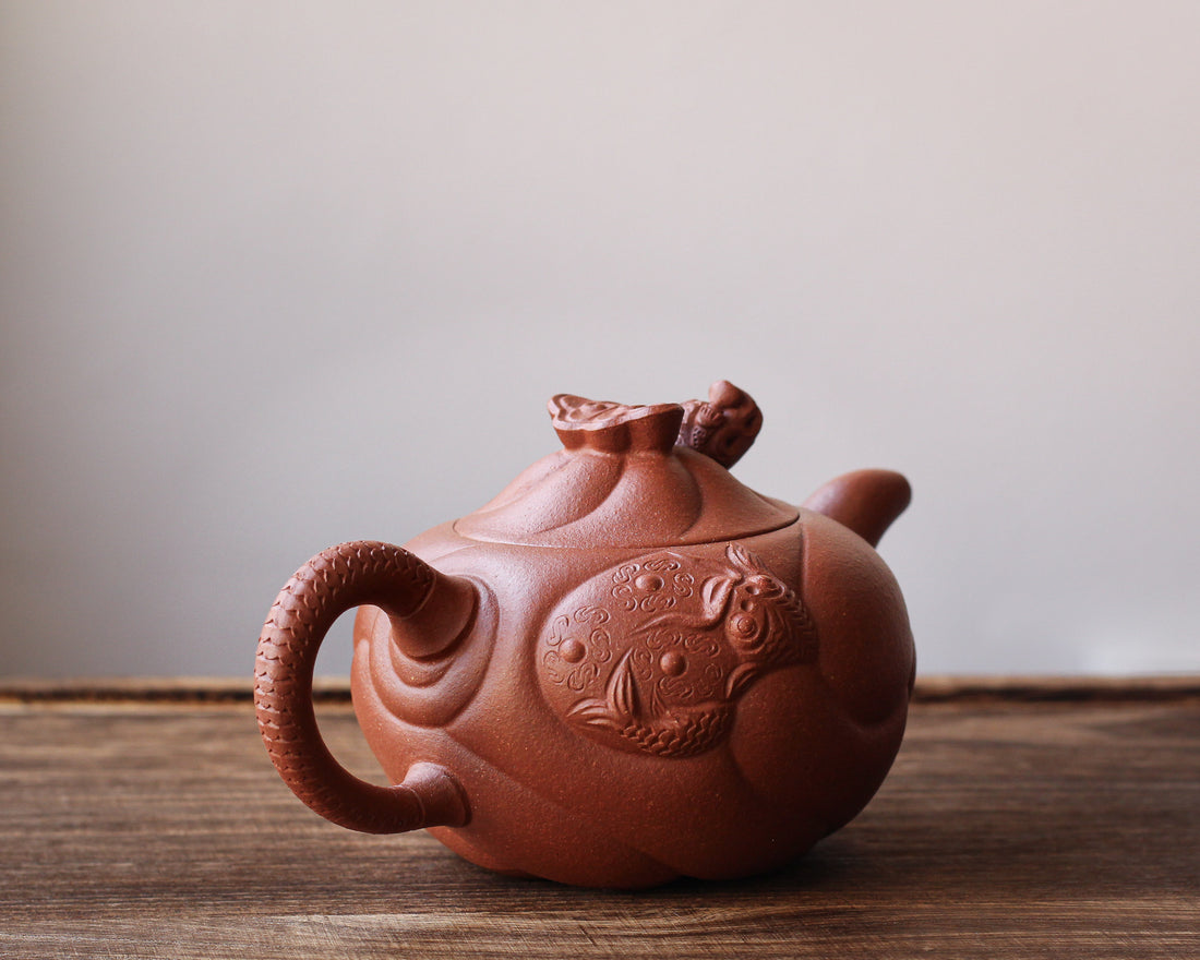 Fish Becoming Dragon 鱼化龙 - Yixing Teapot, Jiangponi Clay