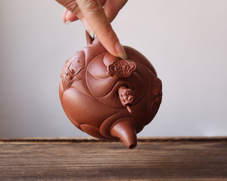 Fish Becoming Dragon 鱼化龙 - Yixing Teapot, Jiangponi Clay