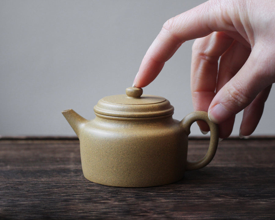 Dezhong 德钟 - Yixing Teapot, Duanni yellow clay - Eastern Leaves