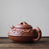 Hehuan Blossom 合欢 - Yixing Teapot, Qingshuini purple clay - Eastern Leaves