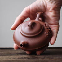 Hehuan Blossom 合欢 - Yixing Teapot, Qingshuini purple clay - Eastern Leaves