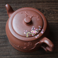 Plum flower 梅花 - Yixing Teapot, Hongpilong purple clay - Eastern Leaves