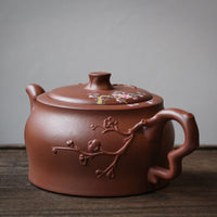 Plum flower 梅花 - Yixing Teapot, Hongpilong purple clay - Eastern Leaves