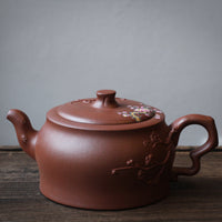 Plum flower 梅花 - Yixing Teapot, Hongpilong purple clay - Eastern Leaves