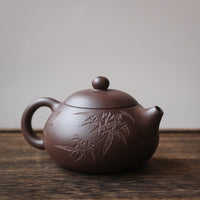 Xishi 西施 - Yixing Teapot, Dicaoqing purple clay - Eastern Leaves