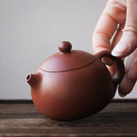 Xishi 西施 - Yixing Teapot in Zhuni red clay - Eastern Leaves