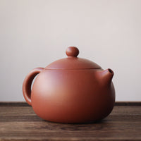 Xishi 西施 - Yixing Teapot in Zhuni red clay - Eastern Leaves