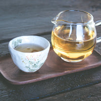 Chinese white tea Yueguangbai moonlight, from Lunan Pasha Yunnan, aged white tea, ancient trees gushu, ceramic cup