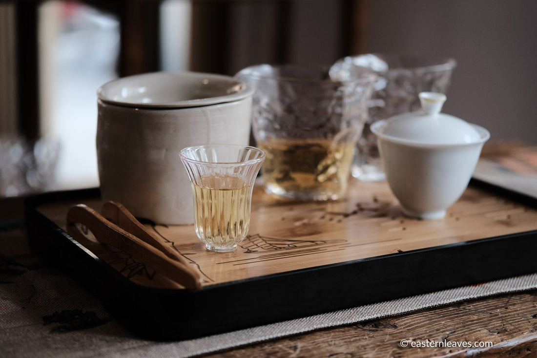 Laobanzhang  pu'er shengpu tea from ancient trees gushu, in Yunnan, China; teaware goongfucha set high quality tea