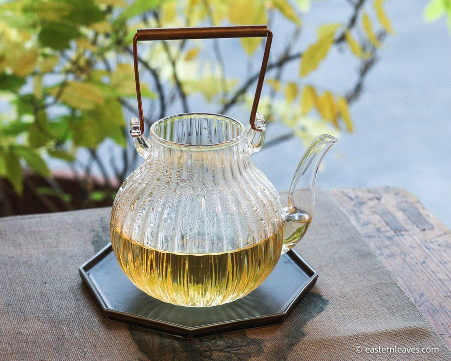 Eight treasures Chinese herbal tea with longan, chrysanthemum, rose blossoms, tangerine peel, jujubes, goji berries, raisins, rock sugar