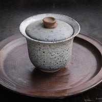 Handmade gaiwan dai minority teaware in Yunnan, pure natural clay teaware to brew Chinese tea in gongfucha pu'erh tea