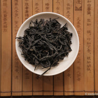 Dancong osmanthus Guihuaxiang wulong tea from Guangdong China, served in porcelain cup teaware, loose leaf premium tea