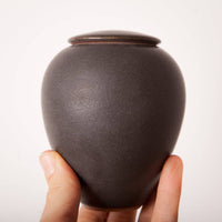 Black ceramic tea vase container air sealed