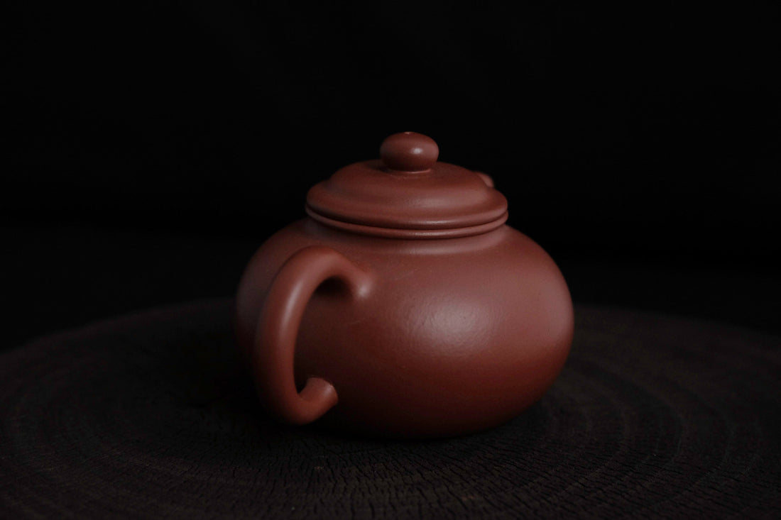 Puyuan 朴园 - Yixing Teapot in Dahongpao clay - Eastern Leaves