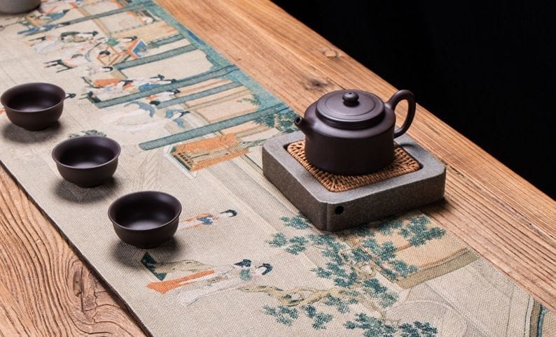 Table runner - Chinese Paintings - Eastern Leaves